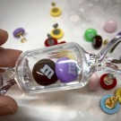 M&M Godteknask øredobber 1stk - Lyseblå thumbnail