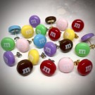 M&M Godteknask øredobber 1stk - Lyseblå thumbnail