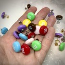 M&M Godteknask øredobber 1stk - Lyseblå thumbnail
