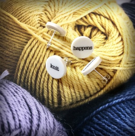 KNIT HAPPENS - runde øredobber